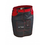 Dámská sukně, black/red (VÝŠIVKA NA PŘEDNÍ KAPSE, 10 cm bíle s barev. dom. na střed kapsy)
