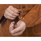 další vyobrazení Celokožená svářečská blůza WELDAS Lava Brown, vel.2XL