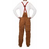 další vyobrazení Kožené svářečské kalhoty s náprsenkou WELDAS Lava Brown, vel.3XL