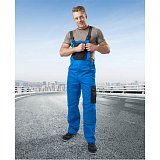 další vyobrazení Montérkové pracovní kalhoty s laclem Ardon 4TECH, modro/černé (prodloužené)