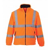 další vyobrazení Reflexní fleece mikina na zip, oranžová