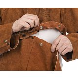 další vyobrazení Svářečská zástěra k rukávníkům WELDAS Lava Brown W44-7800, 120 cm