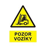 další vyobrazení Tabulka Pozor vozíky, A4, samolepka