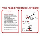 další vyobrazení Tabulka První pomoc při úrazu elektřinou, A3, plast
